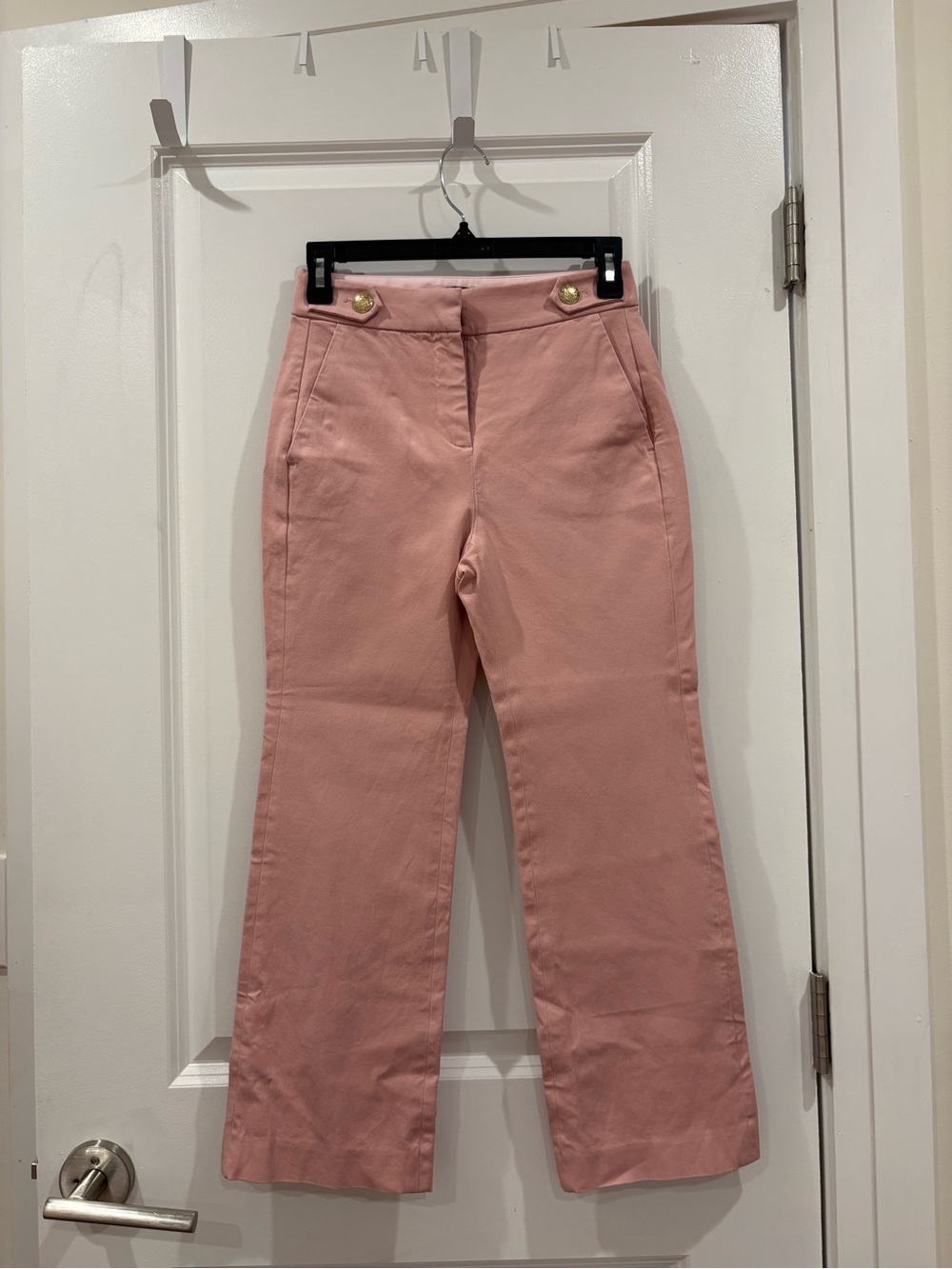 J. Crew Rose Pink Wide-Leg High-Rise Jeans